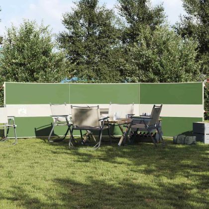 Camping Windbreak Green 490x123 cm Водоустойчив