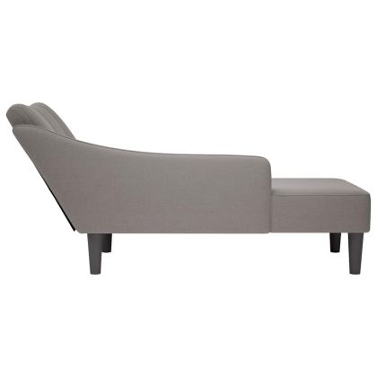Шезлонг с десен подлакътник Taupe Fabric