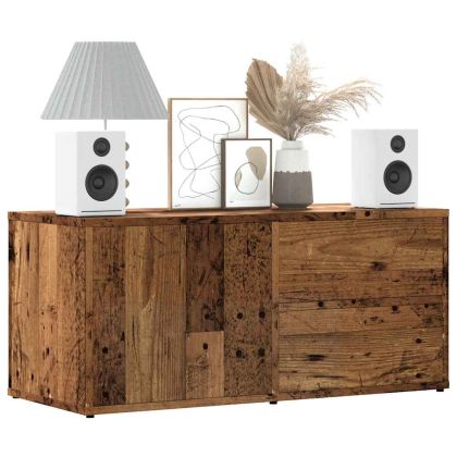 ТВ шкаф Старо дърво 80x34x35,5 cm Инженерна дървесина