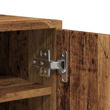 Шкаф за обувки от старо дърво 60x35x70 cm Инженерна дървесина