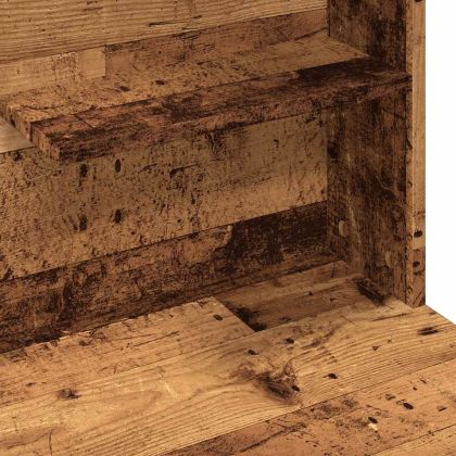 Тоалетка с LED Старо дърво 74,5x40x141 cm