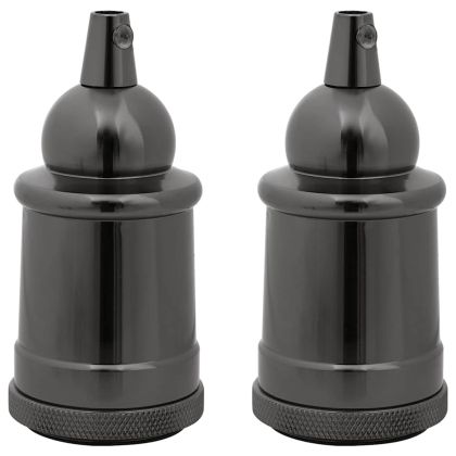 Лампи 2 бр. лъскави черни E27