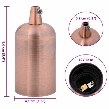 Лампи 2 бр Червен бронз E27