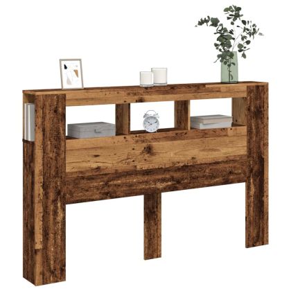 LED табла за глава Старо дърво Инженерна дървесина