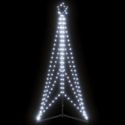 LED коледна елха 363 светодиода студено бяло 182 см