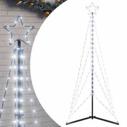 LED коледна елха 363 светодиода студено бяло 182 см