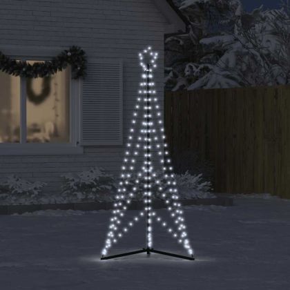 LED коледна елха 363 светодиода студено бяло 182 см