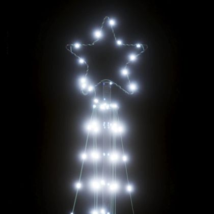 LED коледна елха 363 светодиода студено бяло 182 см