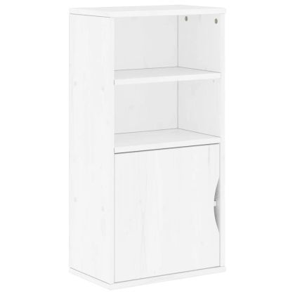 Страничен шкаф ODDA White 40x24x79 cm Масивна дървесина Бор