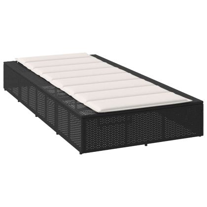 Шезлонг с плаваща възглавница Black Poly Rattan