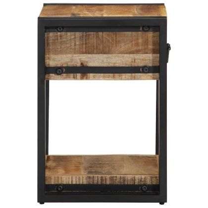 Нощно шкафче 40x35x50 cm Масивна груба дървесина Манго