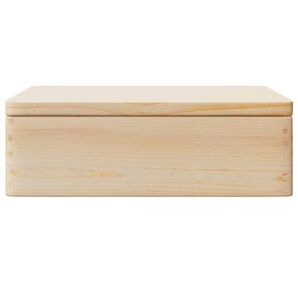Дървена кутия с капак 40x30x13 cm масивна дървесина бор