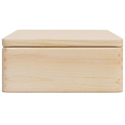 Дървена кутия с капак 40x30x13 cm масивна дървесина бор