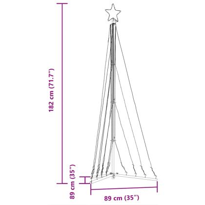 LED коледна елха 339 светодиода топло бяло 182 см