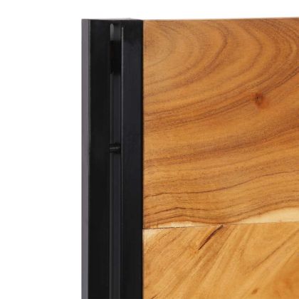 табла за глава 120 cm масивна дървесина акация и желязо