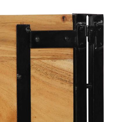 Табла за глава 180 cm от масивна дървесина акация и желязо