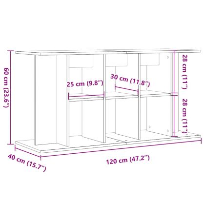 Поставка за аквариум старо дърво 120x40x60 см инженерно дърво