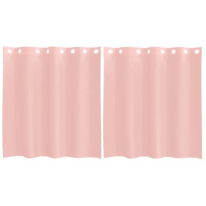Пердета от воал с втулки, 2 бр, розово, 140x140 см