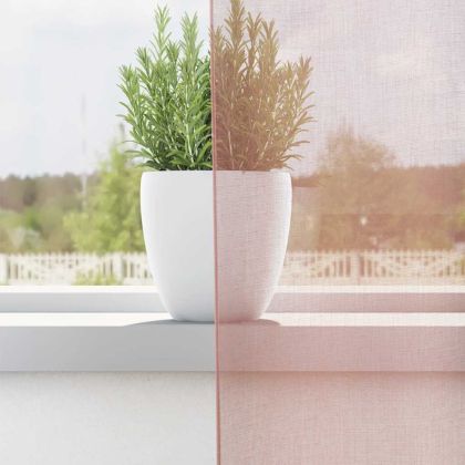 Пердета от воал с втулки, 2 бр, розово, 140x140 см