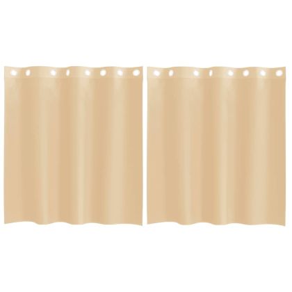 Пердета от воал с втулки, 2 бр, пясъчно