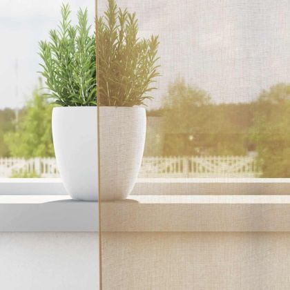 Пердета от воал с втулки, 2 бр, пясъчно