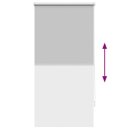 Ролетна щора, затъмняваща, 64,4x120 см, ширина на плат 60 см, сива