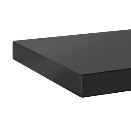 Стенни рафтове 2 бр 100x23,5 см черни неръждаема стомана