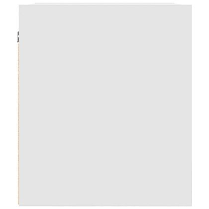 Нощно шкафче за стенен монтаж, бяло, 38x34x40 см