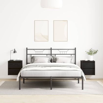 Нощни шкафчета за стенен монтаж, 2 бр, Черен дъб, 38x34x40 см