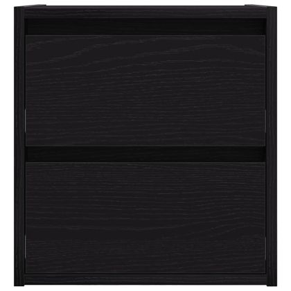 Нощни шкафчета за стенен монтаж, 2 бр, Черен дъб, 38x34x40 см