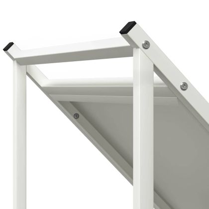 Стойка за дърва, бяла, 70x43x34,5 см, студеновалцувана стомана