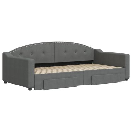 Дневно легло с уширение и чекмеджета, без матрак, 100x200 см