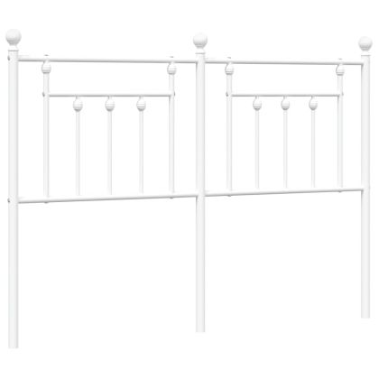 Метална резервна табла за легло, бяла, 140 см