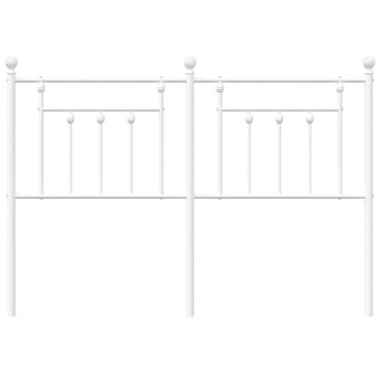 Метална резервна табла за легло, бяла, 140 см