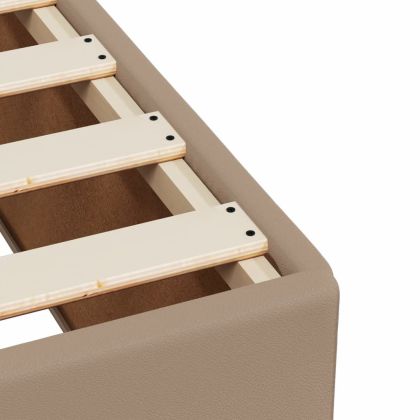 Боксспринг легло с матрак, капучино, 80x200 см, изкуствена кожа