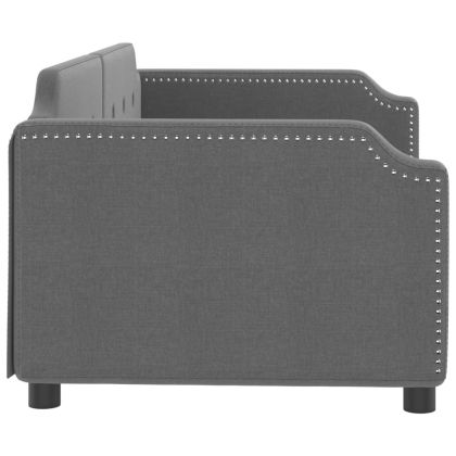 Кушетка, тъмносива, 90x190 см, плат