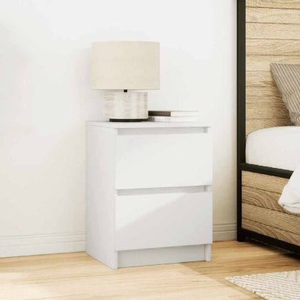 ТВ шкаф, бял, 40x35x54 см, инженерно дърво