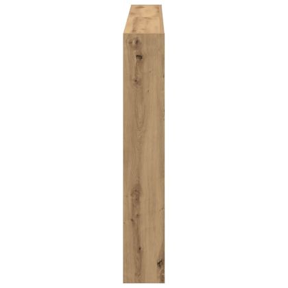 Табла шкаф с LED, Дъб артизан, 160x17x102 см
