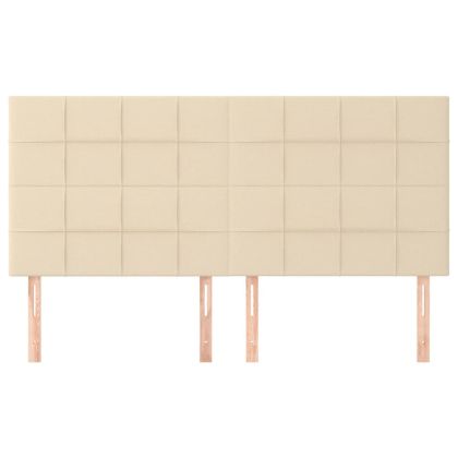 Табла за легло, кремава, 160x5x118/128 см, плат