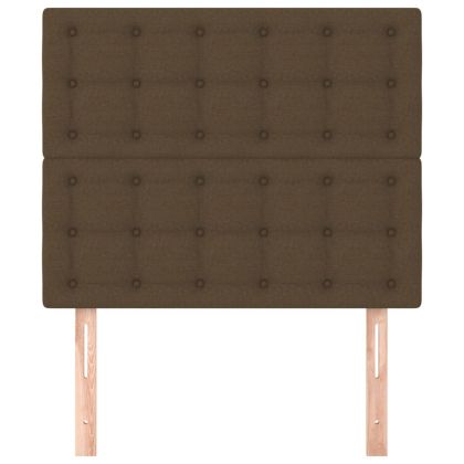 Табла за легло, тъмнокафява, 80x5x118/128 см, плат