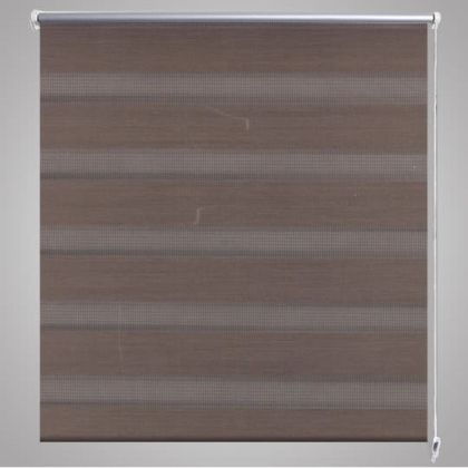 Зебра щора 140,9x175 см Ширина на плата 136,7 см цвят кафе