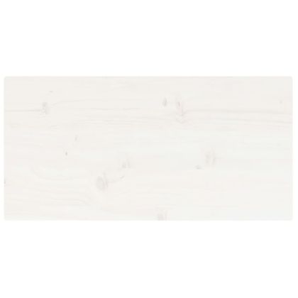 Плот за маса, бял, 80x40x2,5 см, бор масив, правоъгълен