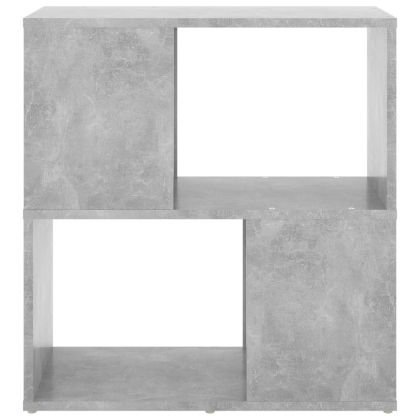 Шкаф библиотека, бетонно сив, 60x24x63 см, инженерно дърво