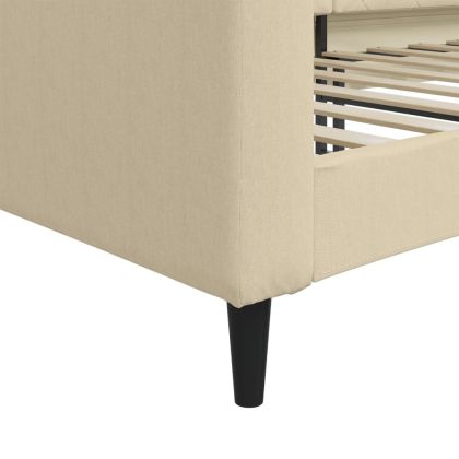 Кушетка, кремава, 80x200 см, плат