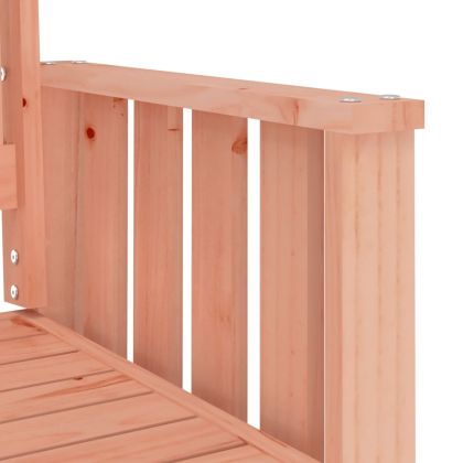 Градинска пейка с маса, 2-местна, масивна дугласка дървесина