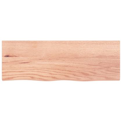 Стенен рафт светлокафяв 80x30x2 см обработен масивен дъб