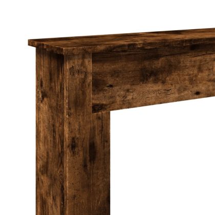 Облицовка за камина, опушен дъб, 75x20x87,5 см, инженерно дърво