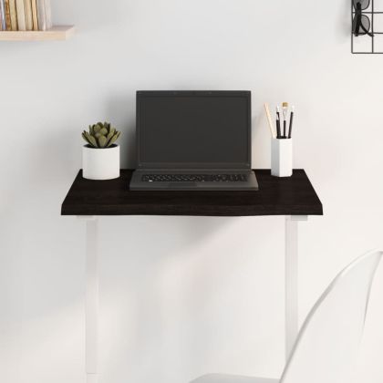 Плот за маса тъмнокафяв 60x40x2 см обработен масивен дъб