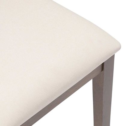 Трапезни столове с възглавници 2бр Кафяв масивна дървесина гума