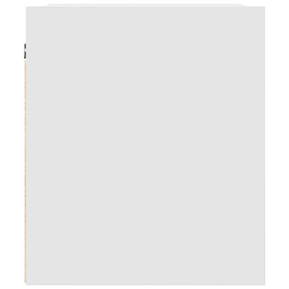 Нощно шкафче за стенен монтаж, бяло, 38x34x40 см